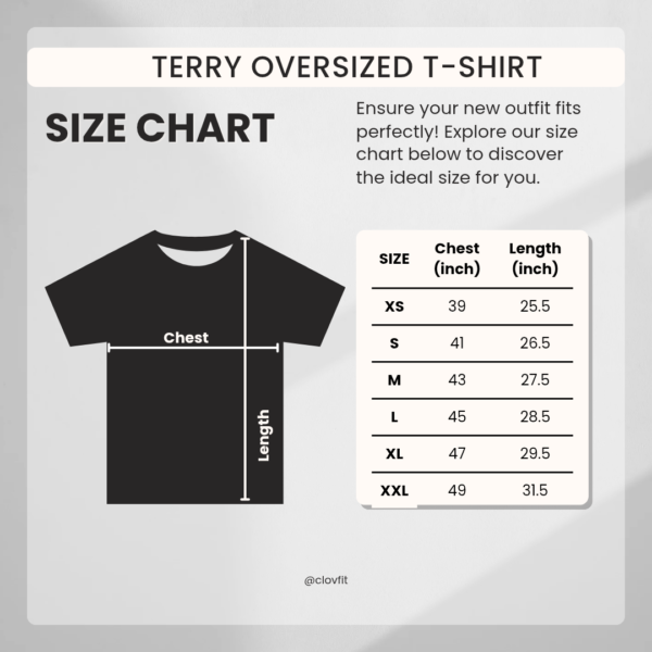 Terry Oversized T-Shirt – Unisex Relaxed Fit - Image 9