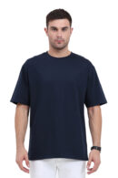 Oversized Classic T-Shirt | Premium Cotton Comfort (Navy Blue, Red, Mustard Yellow, Bottle Green)