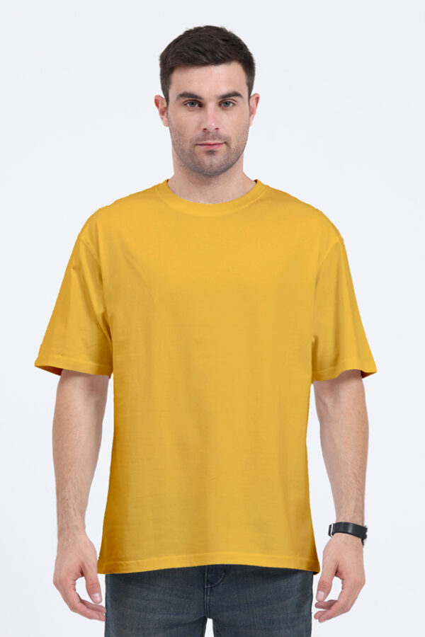 Oversized Classic T-Shirt | Premium Cotton Comfort (Navy Blue, Red, Mustard Yellow, Bottle Green)