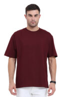 Oversized Classic T-Shirt | Premium Cotton Comfort ( Maroon, Grey Melange, Petrol Blue, Golden Yellow)