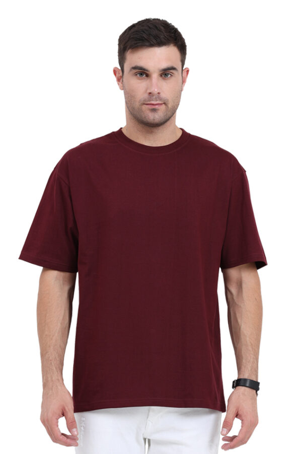 Oversized Classic T-Shirt | Premium Cotton Comfort ( Maroon, Grey Melange, Petrol Blue, Golden Yellow)