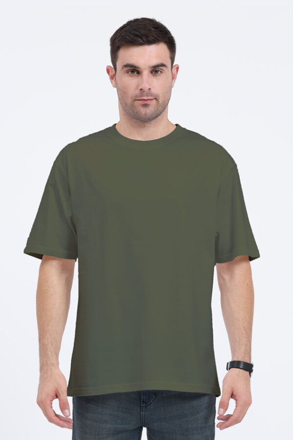 Oversized Classic T-Shirt | Premium Cotton Comfort (Coral, Royal Blue, Olive Green, Purple S) - Image 2