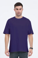 Oversized Classic T-Shirt | Premium Cotton Comfort (Coral, Royal Blue, Olive Green, Purple S)