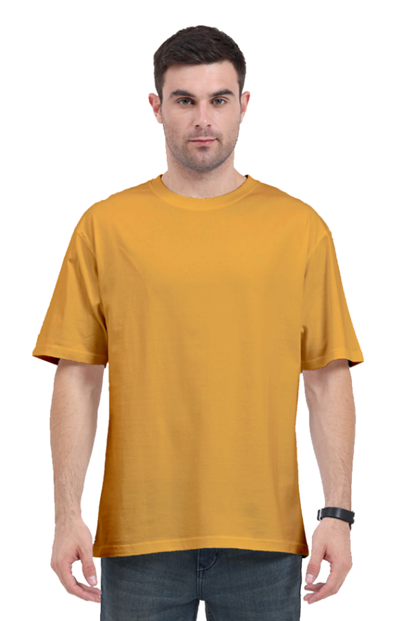 Oversized Classic T-Shirt | Premium Cotton Comfort ( Maroon, Grey Melange, Petrol Blue, Golden Yellow) - Image 3
